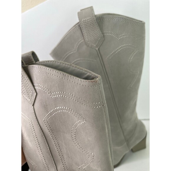 Mia Cowgirl Pull On Pinted Toes Boots Grey Size 8 #596 - Picture 11 of 12